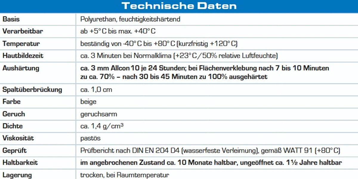 Datenblatt Beko Allcon 10 bei SicherFest.de