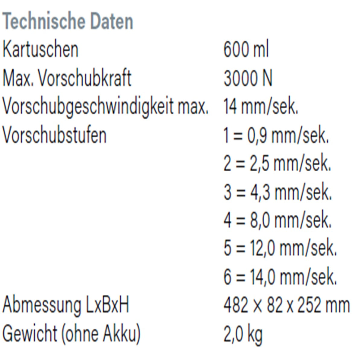 Datenblatt Hikoki AC18DA 600ml bei SicherFest.de