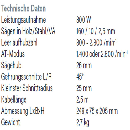 Datenblatt Hikoki CJ160V bei SicherFest.de
