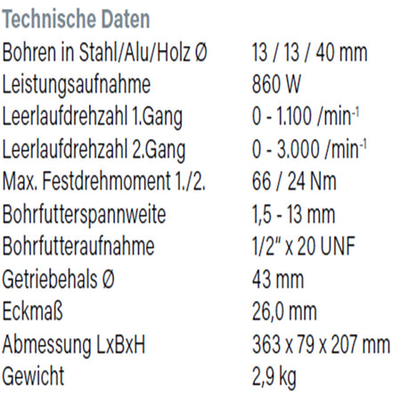 Datenblatt Hikoki D13VL bei SicherFest.de
