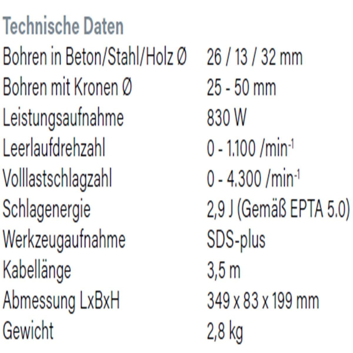 Datenblatt Hikoki DH26PC2 bei SicherFest.de