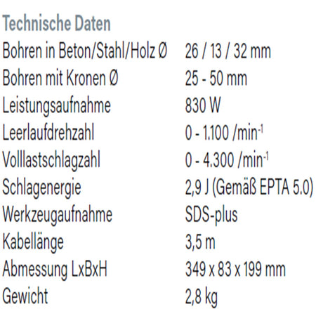 Datenblatt Hikoki DH26PC2 bei SicherFest.de