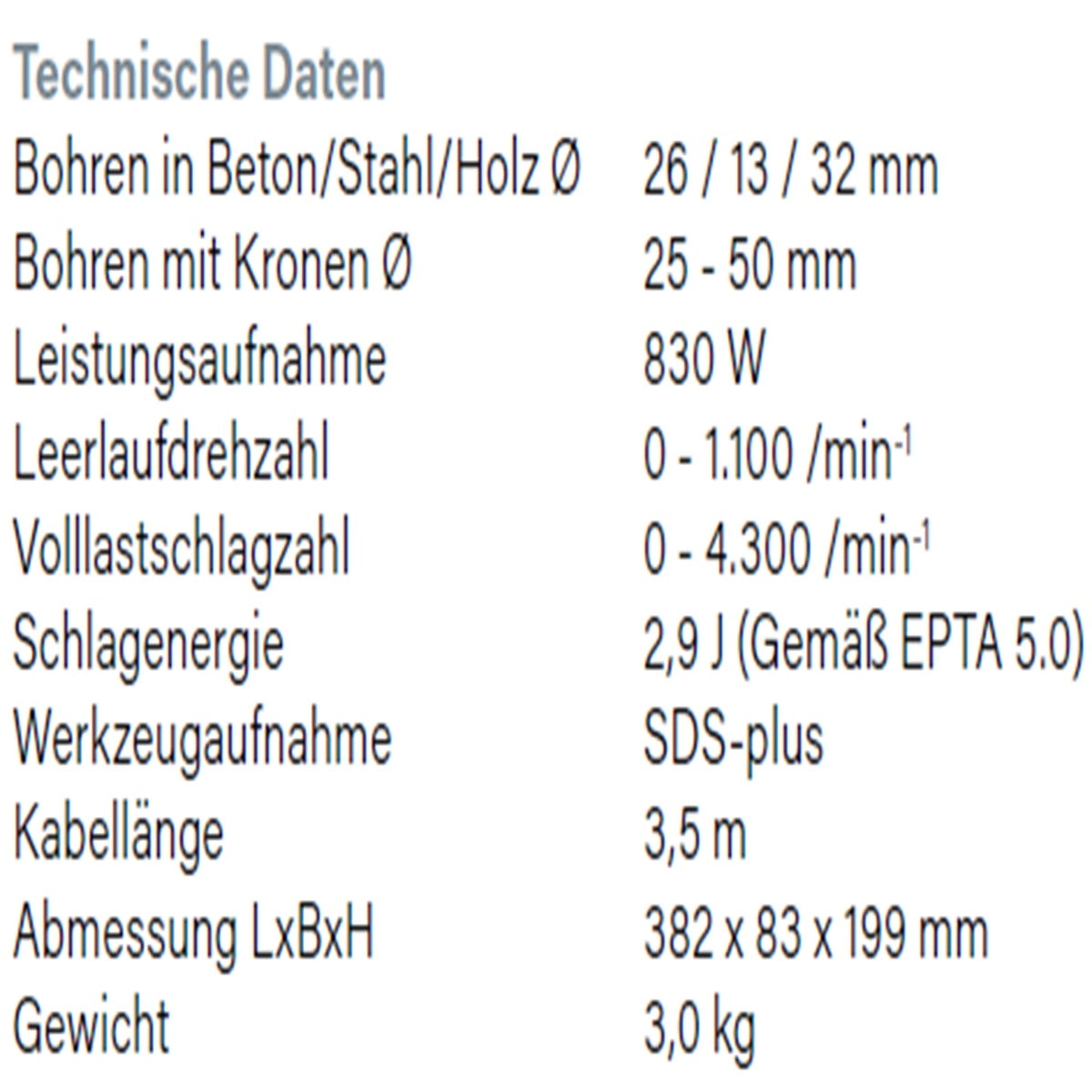 Datenblatt Hikoki DH26PMC bei SicherFest.de