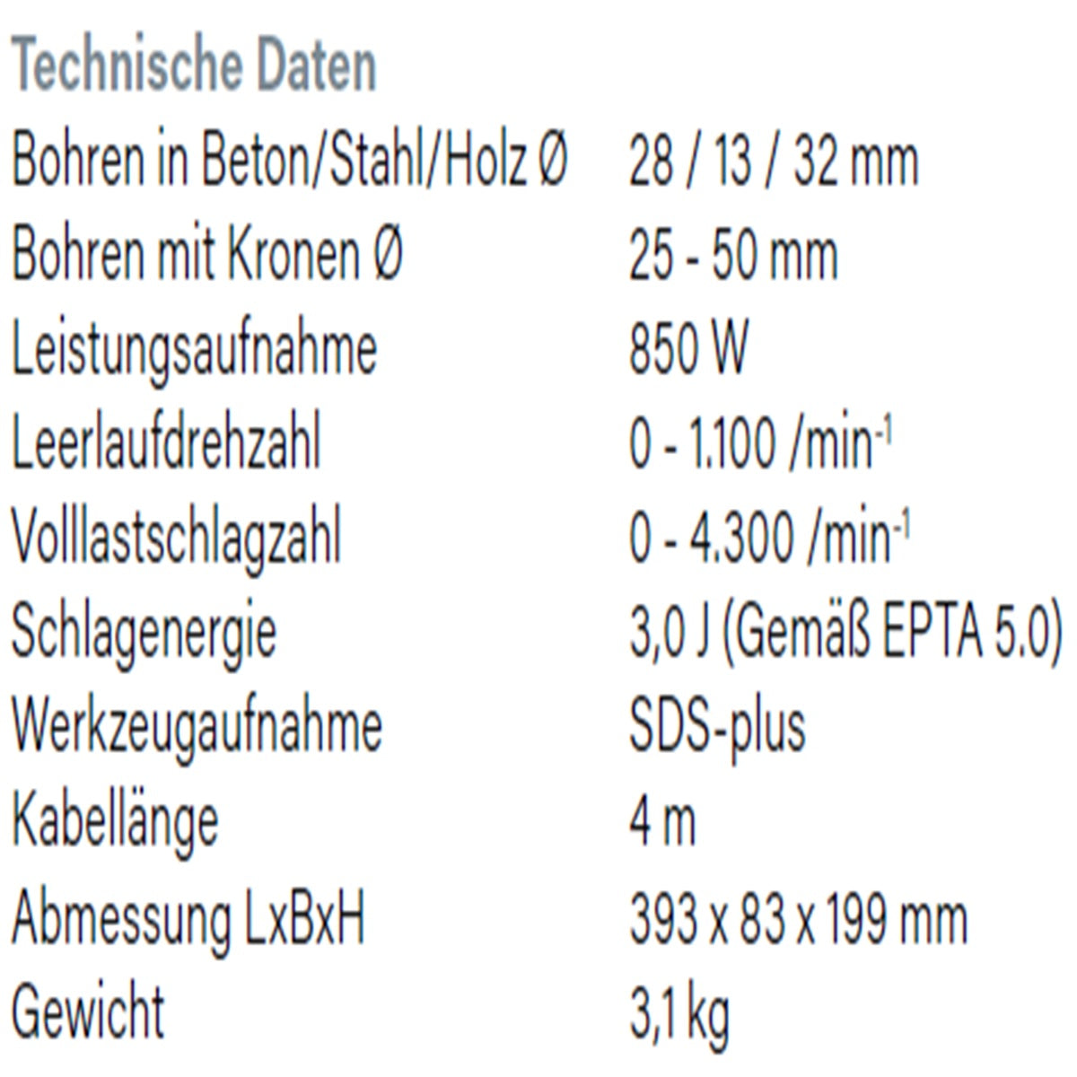 Datenblatt Hikoki DH28PMY2 bei SicherFest.de