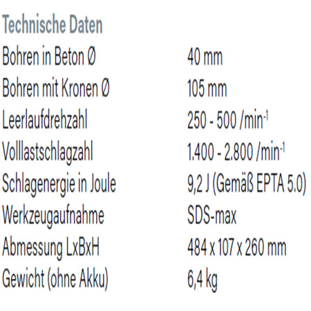 Datenblatt Hikoki DH3640DA bei SicherFest.de