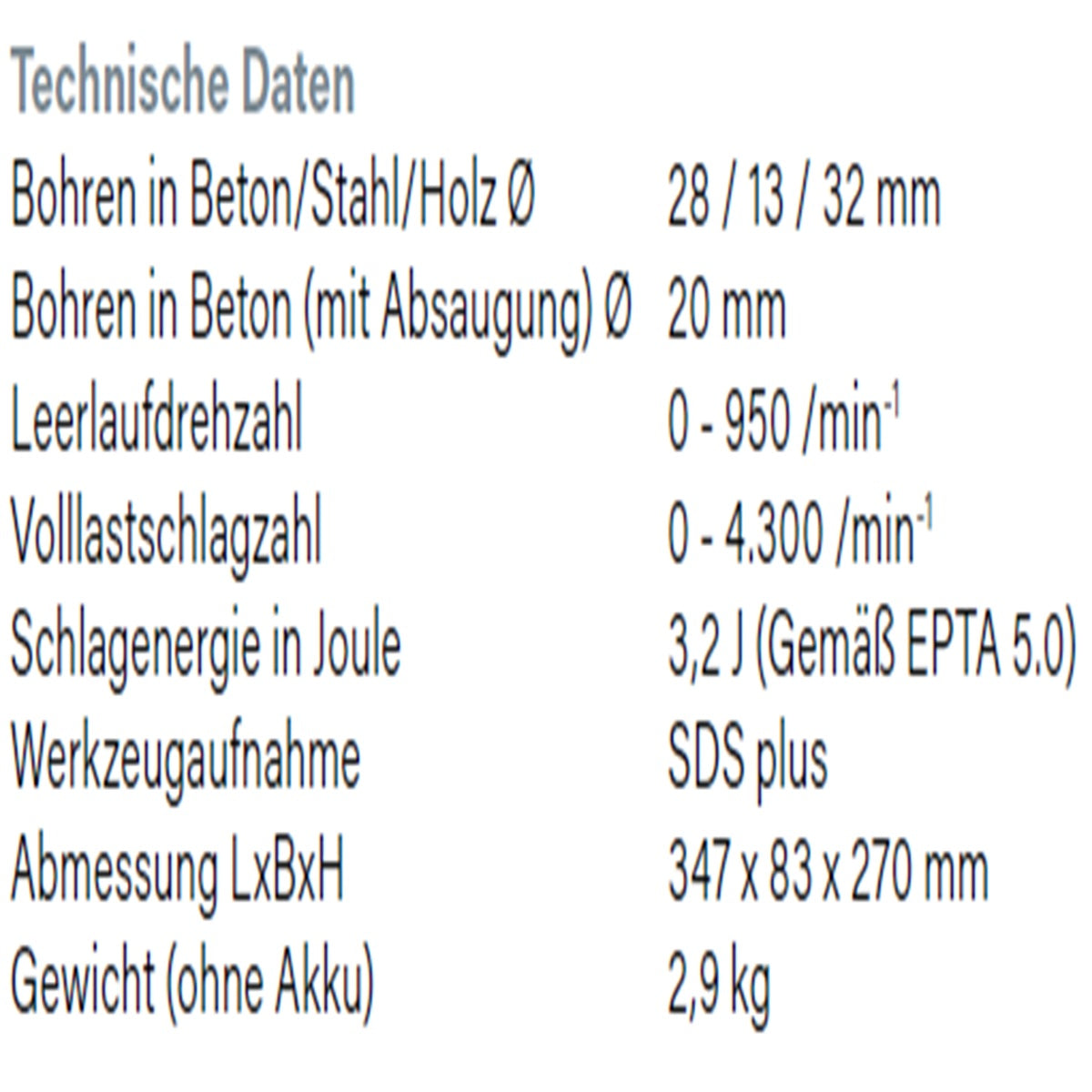 Datenblatt Hikoki DH36DPE bei SicherFest.de