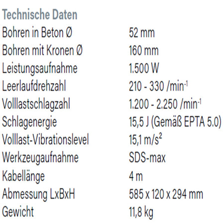 Datenblatt Hikoki DH52MA bei SicherFest.de