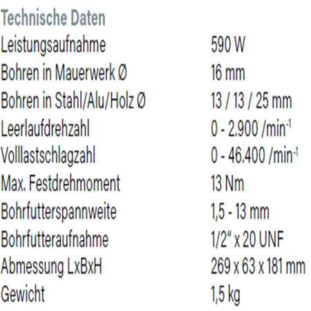 Datenblatt Hikoki DV16V bei SicherFest.de