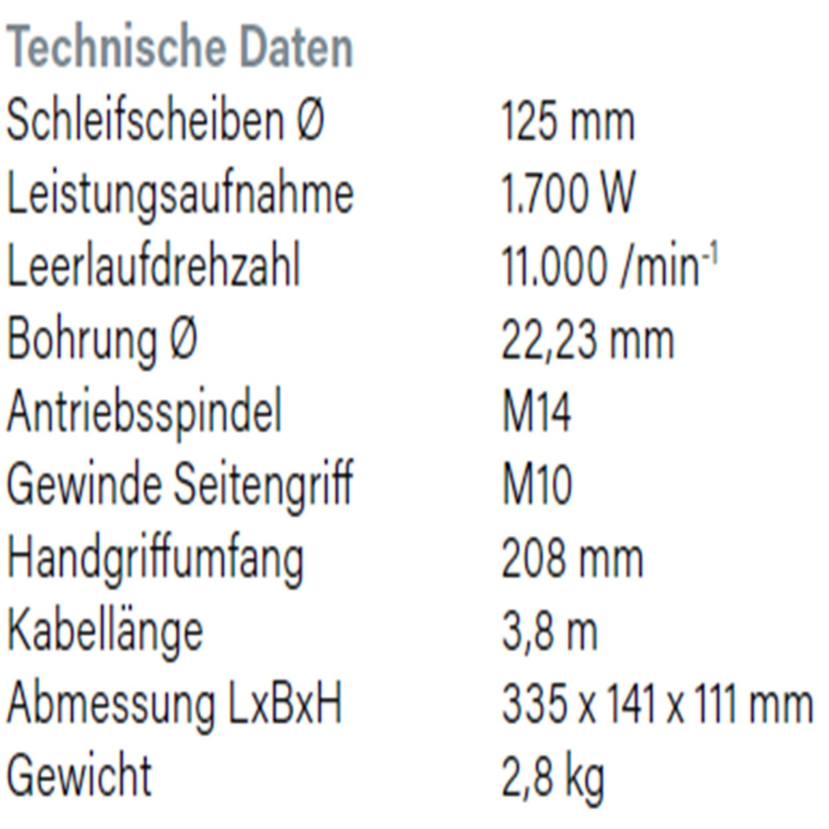 Datenblatt Hikoki G13BY bei SicherFest.de