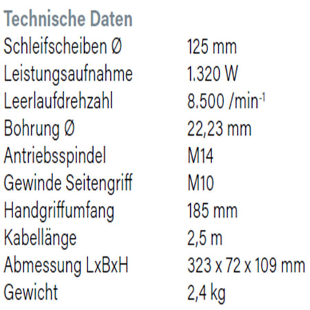 Datenblatt Hikoki G13BYEQ2 bei SicherFest.de
