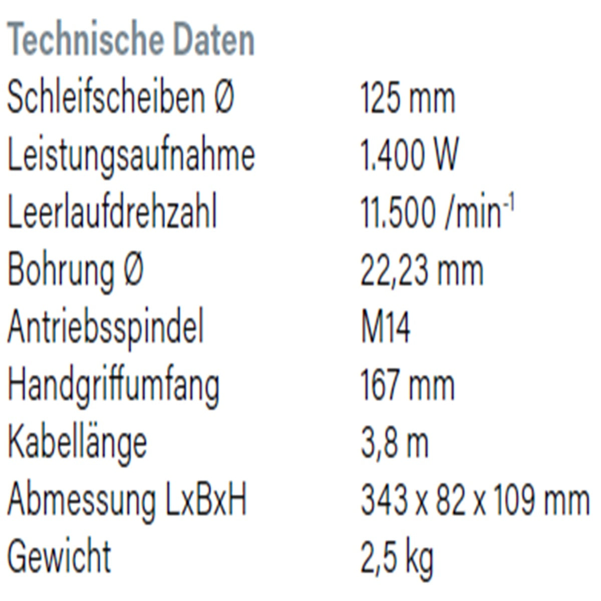 Datenblatt Hikoki G13SE3 bei SicherFest.de