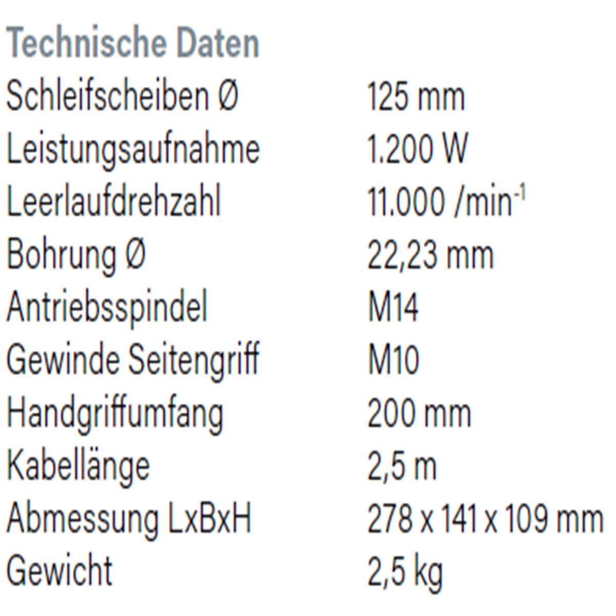 Datenblatt Hikoki G13SW2 bei SicherFest.de