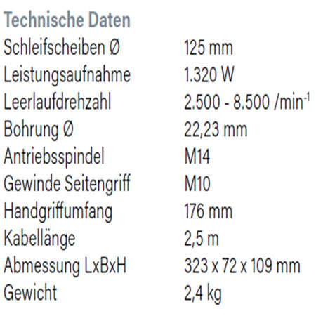 Datenblatt Hikoki G13VE2 bei SicherFest.de