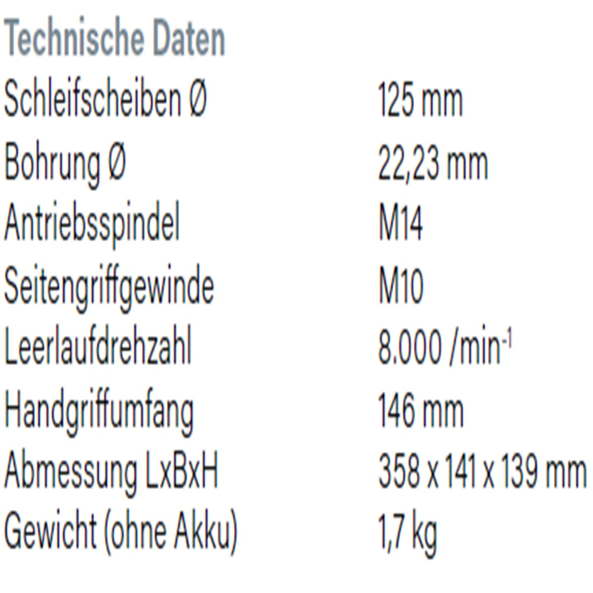 Datenblatt Hikoki G1813DA bei SicherFest.de