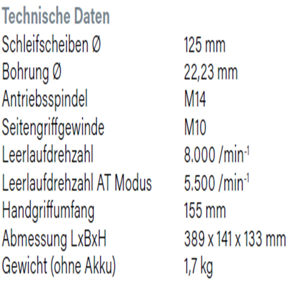 Datenblatt Hikoki G1813DF bei SicherFest.de