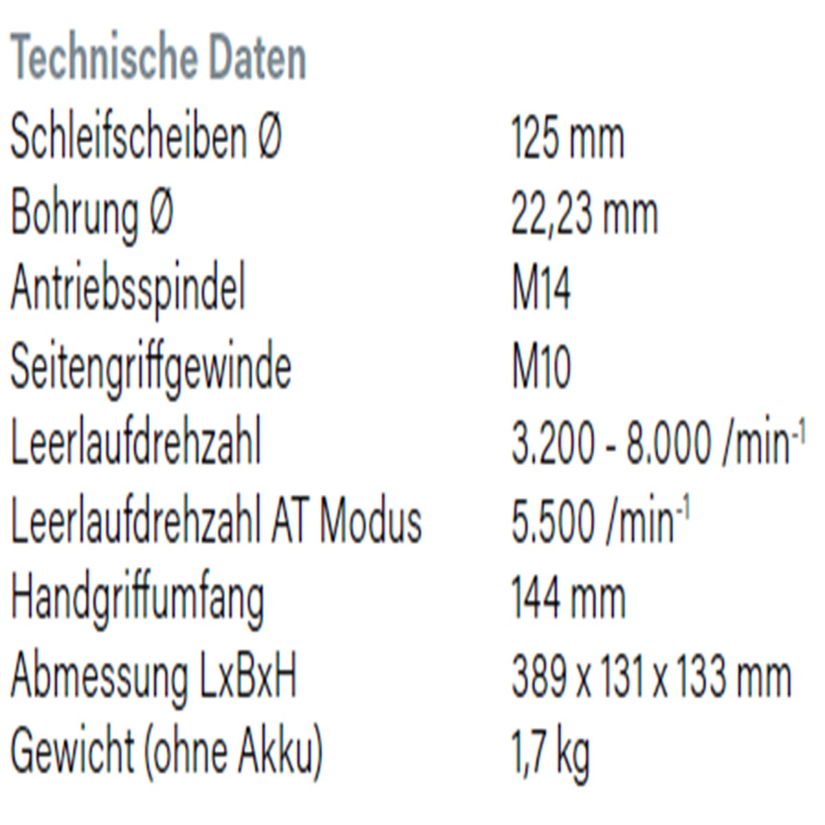 Datenblatt Hikoki G1813DVE bei SicherFest.de