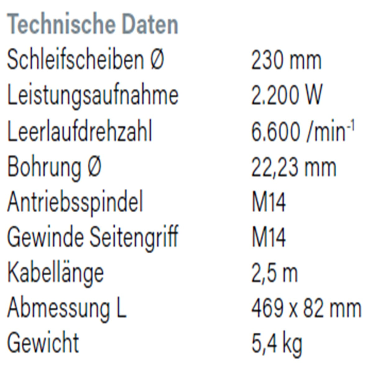 Datenblatt Hikoki G23SWU2 bei SicherFest.de