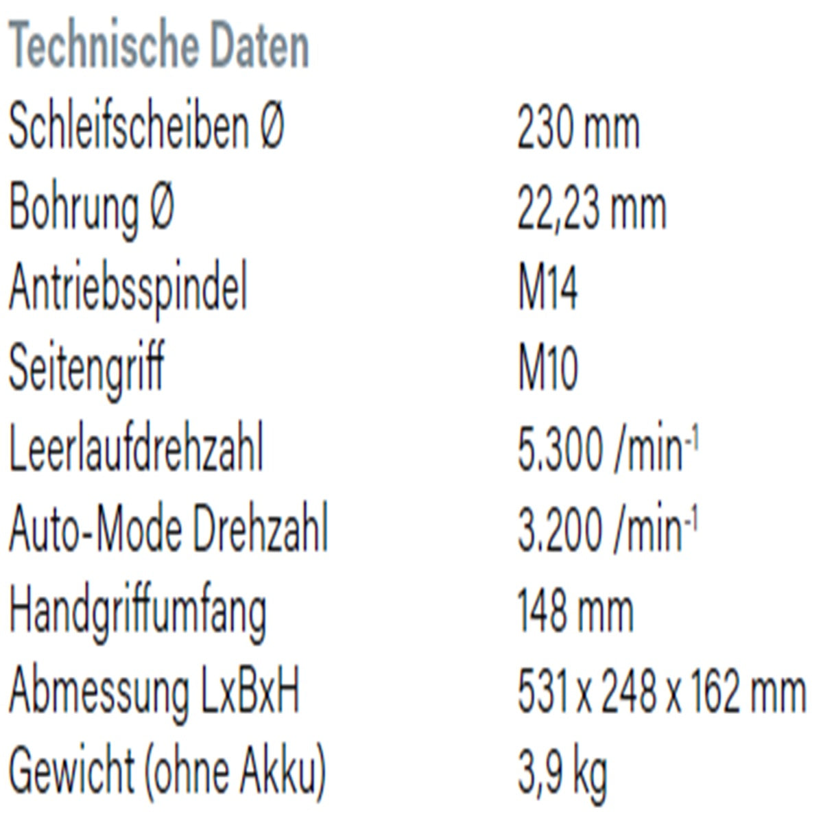 Datenblatt Hikoki G3623DA bei SicherFest.de