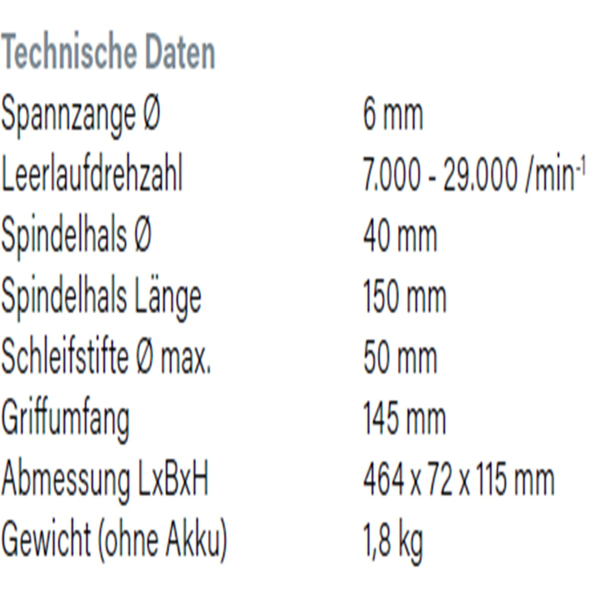Datenblatt Hikoki GP18DB bei SicherFest.de