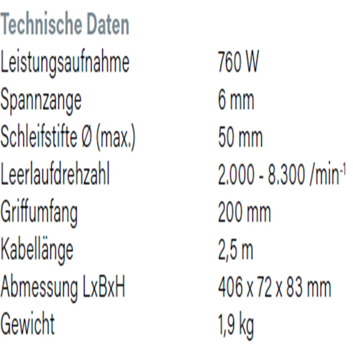 Datenblatt Hikoki GP5V bei SicherFest.de
