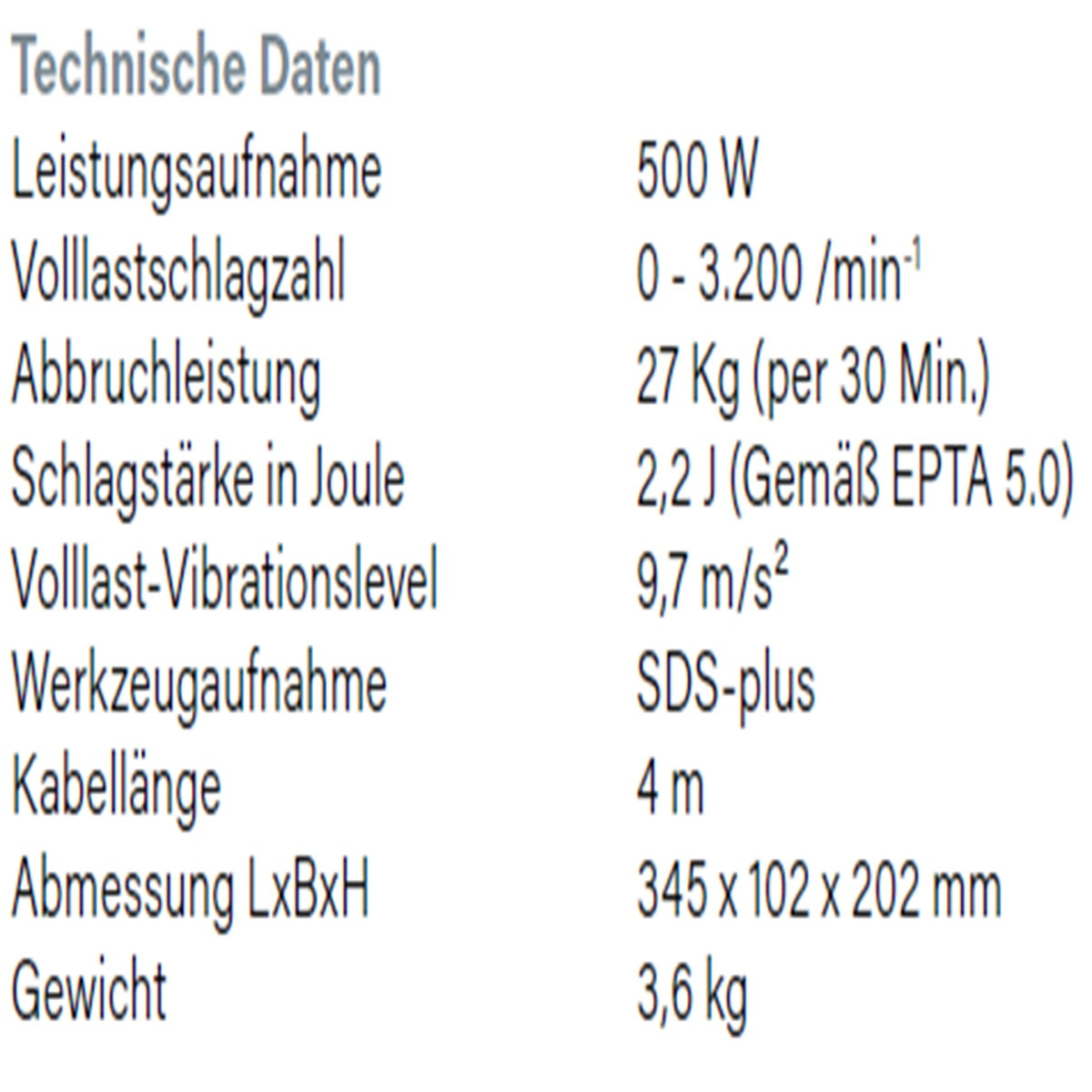 Datenblatt Hikoki H25PV bei SicherFest.de