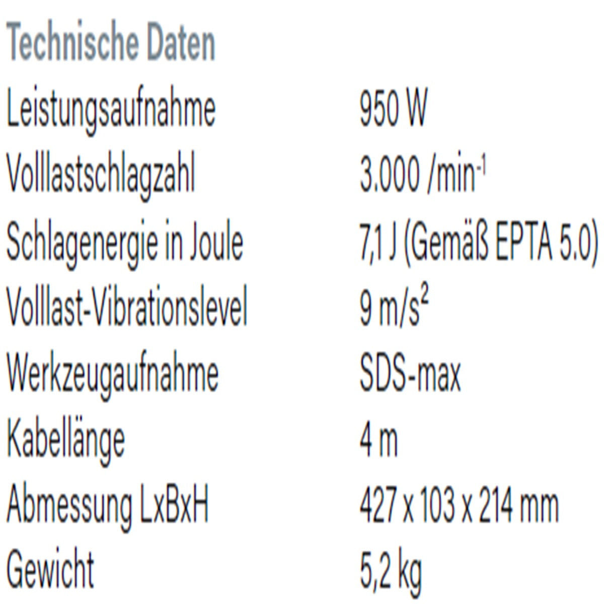 Datenblatt Hikoki H41MB2 bei SicherFest.de