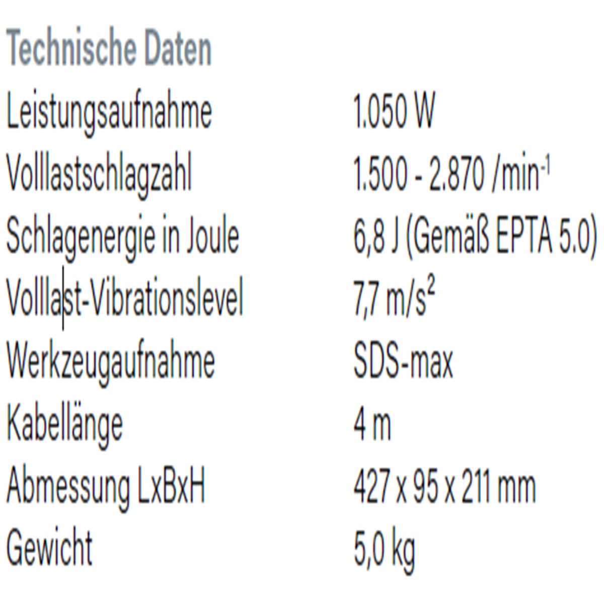 Datenblatt Hikoki H41ME bei SicherFest.de