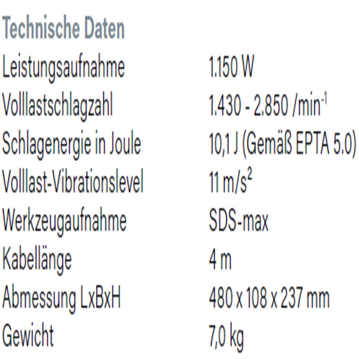 Datenblatt Hikoki H45ME bei SicherFest.de