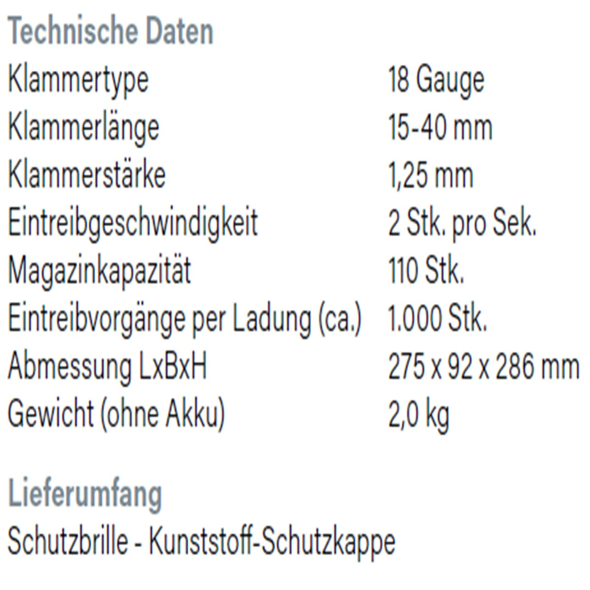 Datenblatt Hikoki N1804DA bei SicherFest.de