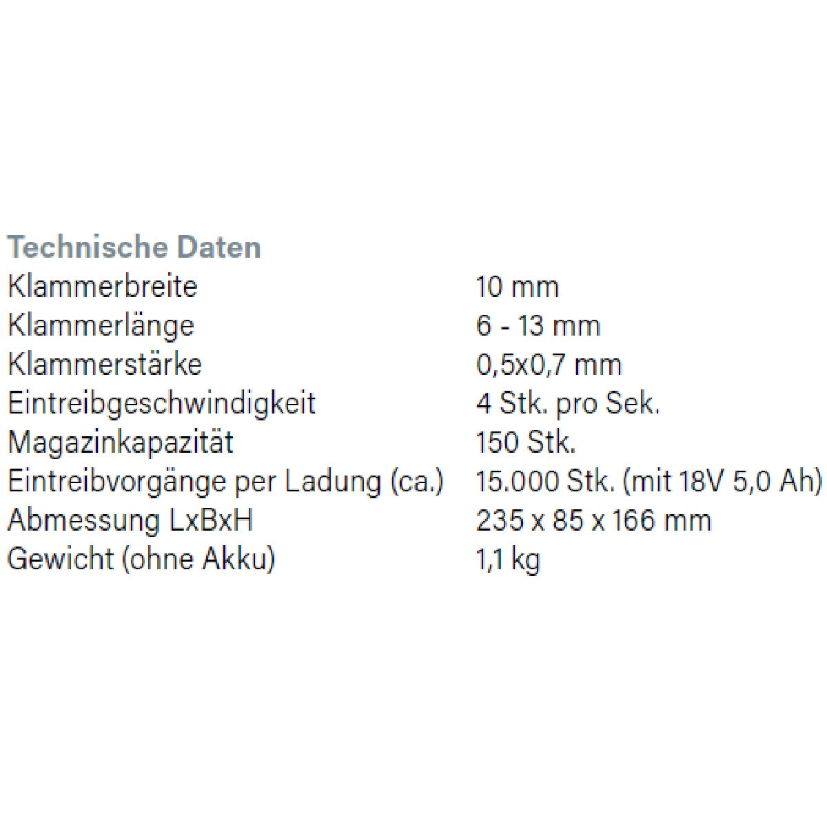 Datenblatt Hikoki NT1810DA bei SicherFest.de