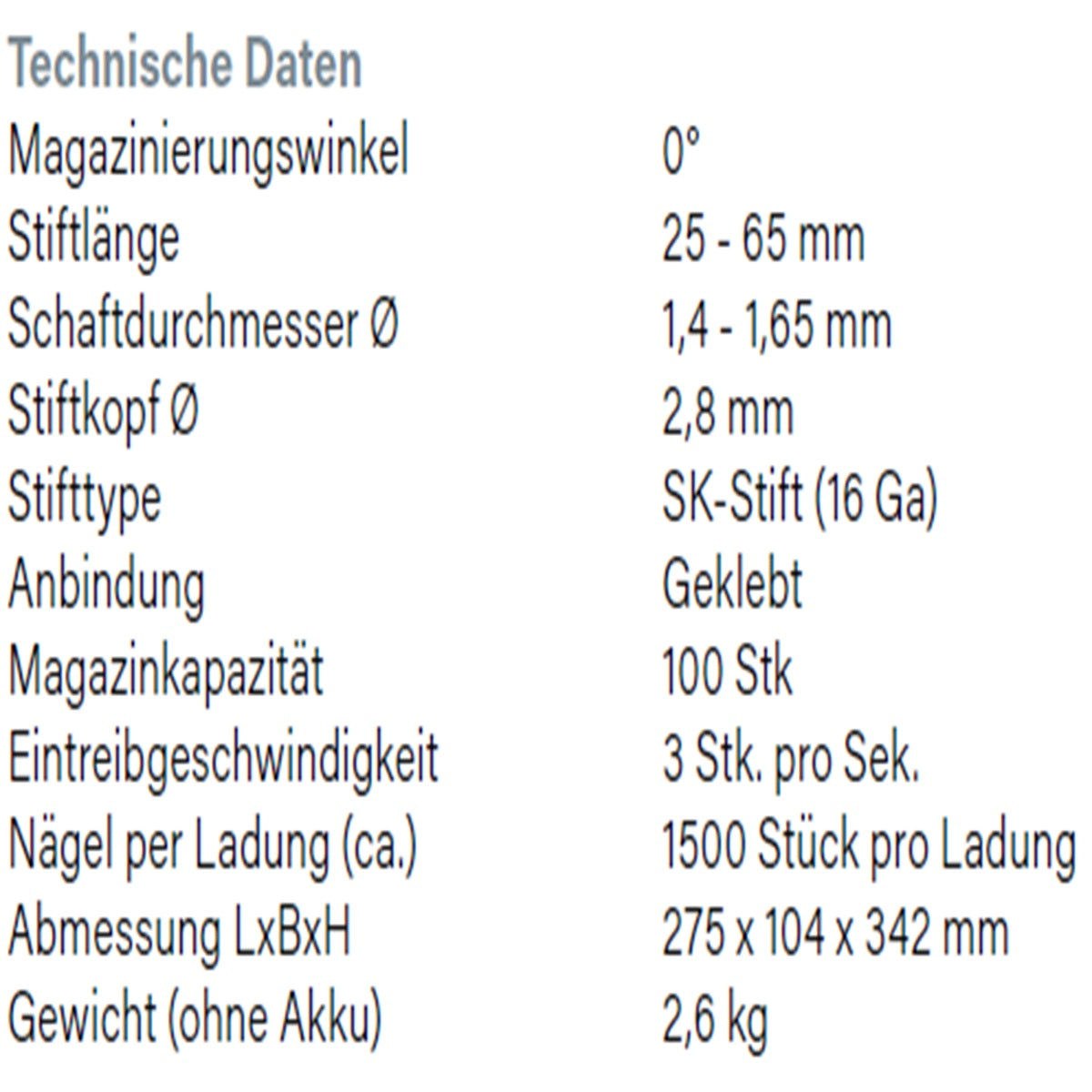 Datenblatt Hikoki NT1865DSA bei SicherFest.de
