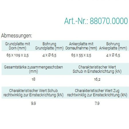 Datenblatt für itzl 88070.0000 bei SicherFest.de