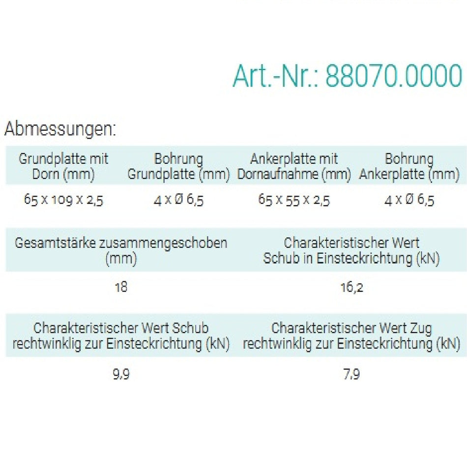 Datenblatt für itzl 88070.0000 bei SicherFest.de