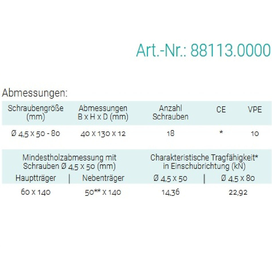 Datenblatt für Pitzl 88113.0000 bei SicherFest.de