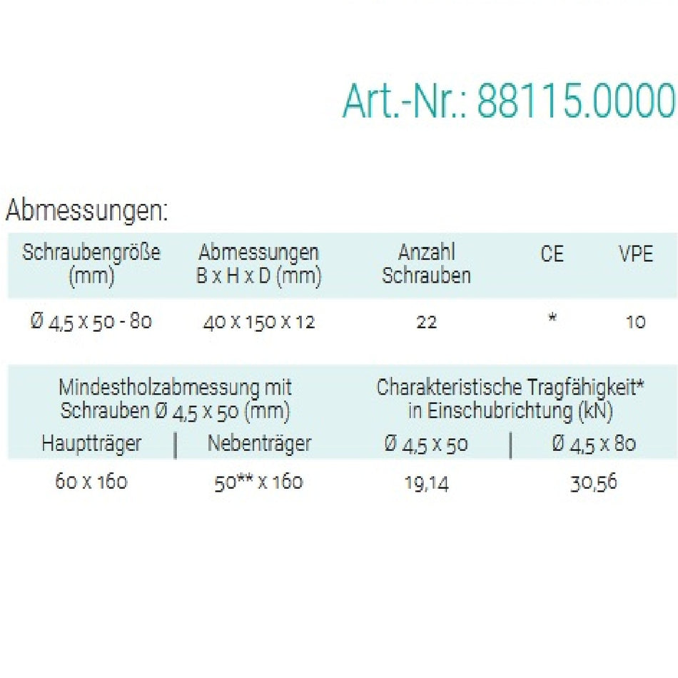 Datenblatt für Pitzl 88115.0000 bei SicherFest.de