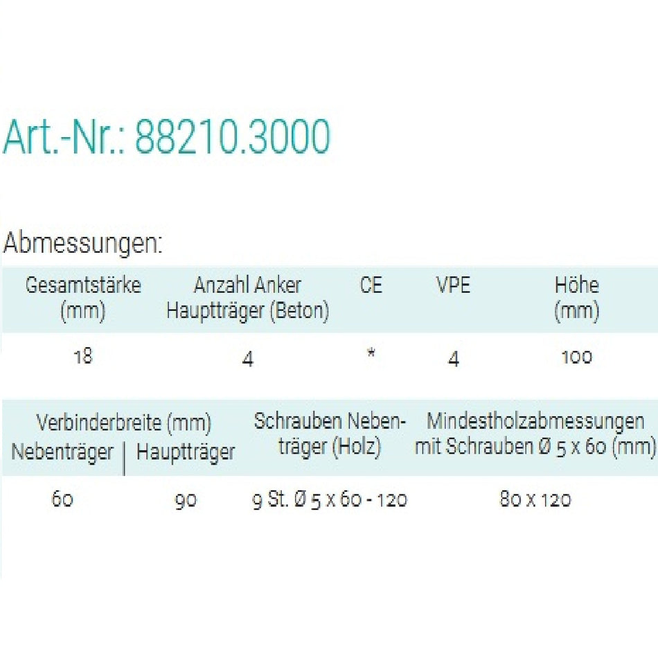 Datenblatt für Pitzl 88210.3000 bei SicherFest.de