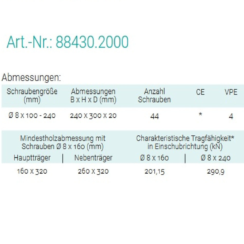 Datenblatt für Pitzl 88430.2000 bei SicherFest.de