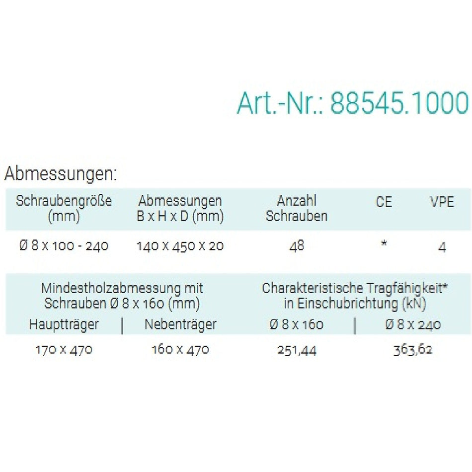 Datenblatt für Pitzl 88545.1000 bei SicherFest.de