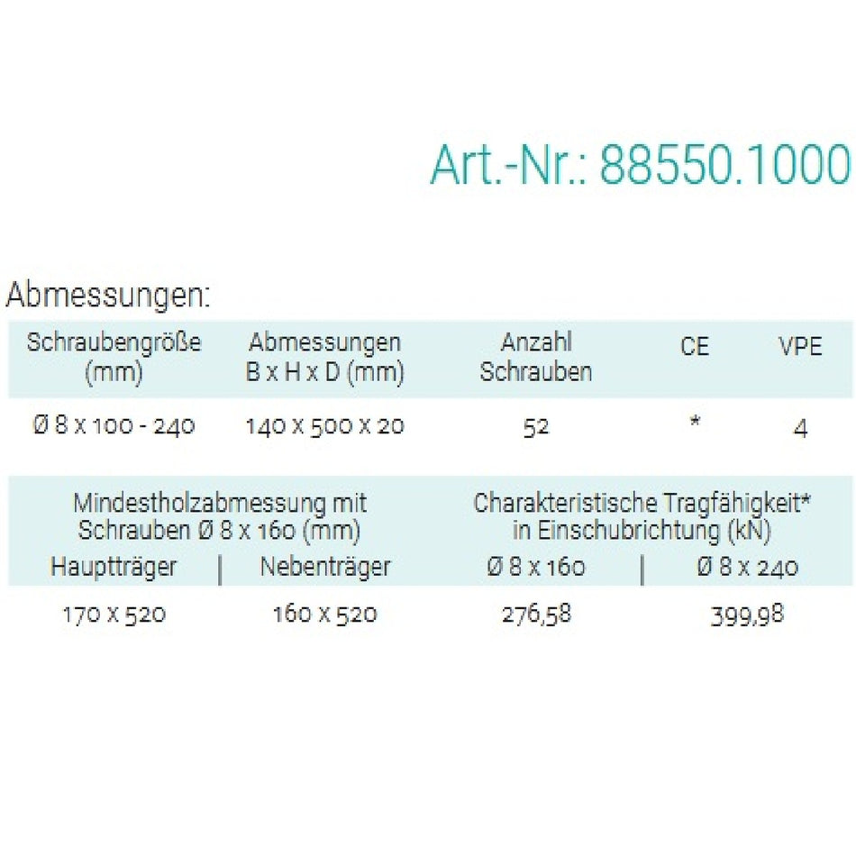 Datenblatt für Pitzl 88550.1000 bei SicherFest.de