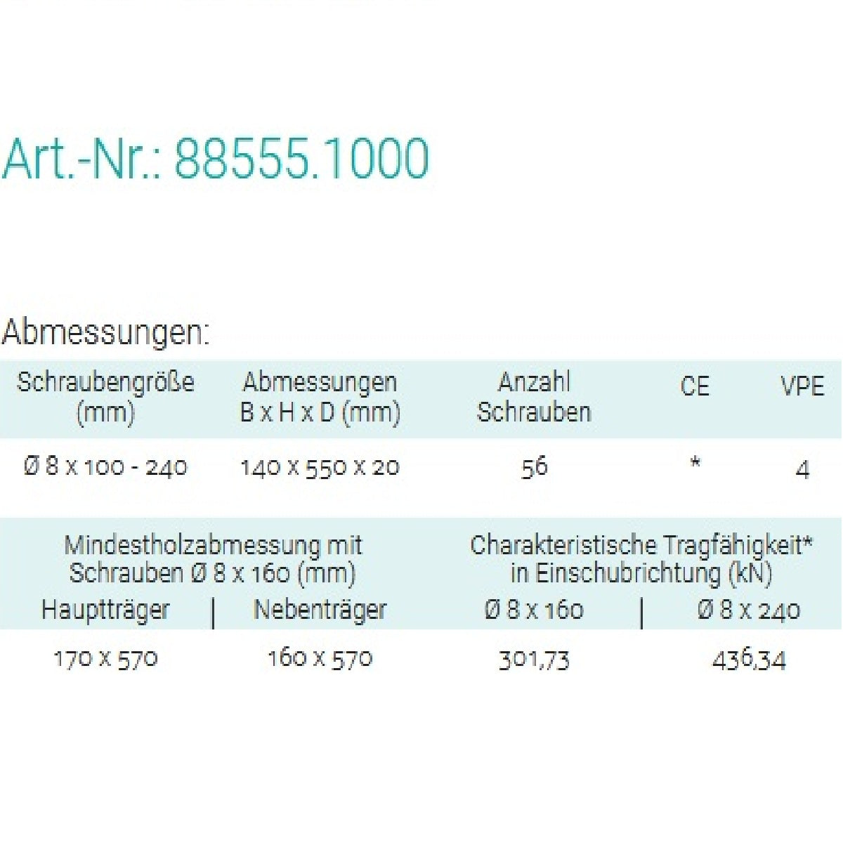 Datenblatt für Pitzl 88555.1000 bei SicherFest.de