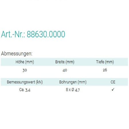 Datenblatt für Pitzl 88630.0000 bei SicherFest.de