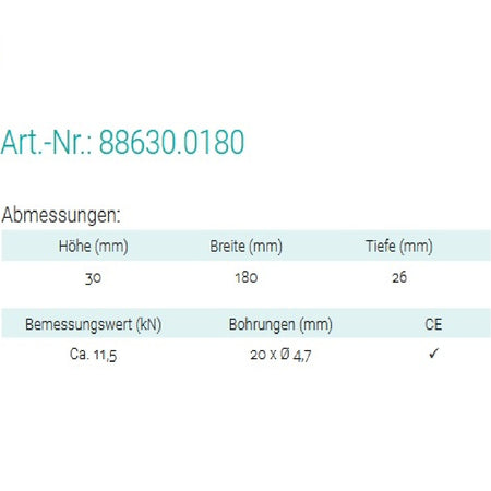 Datenblatt für Pitzl 88630.0180 bei SicherFest.de