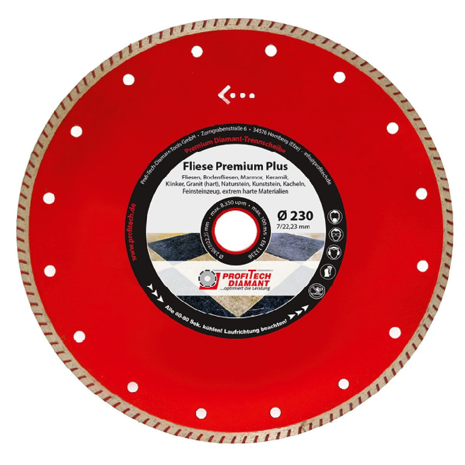 Profitech Diamanttrennscheibe Fliese Premium Plus bei SicherFest.de