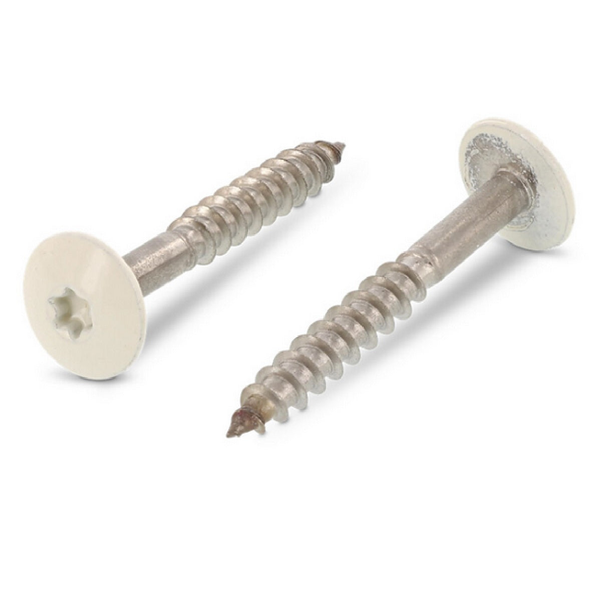 Trespo Holzschrauben Perlweiss RAL 1013 Edelstahl bei SicherFest.de