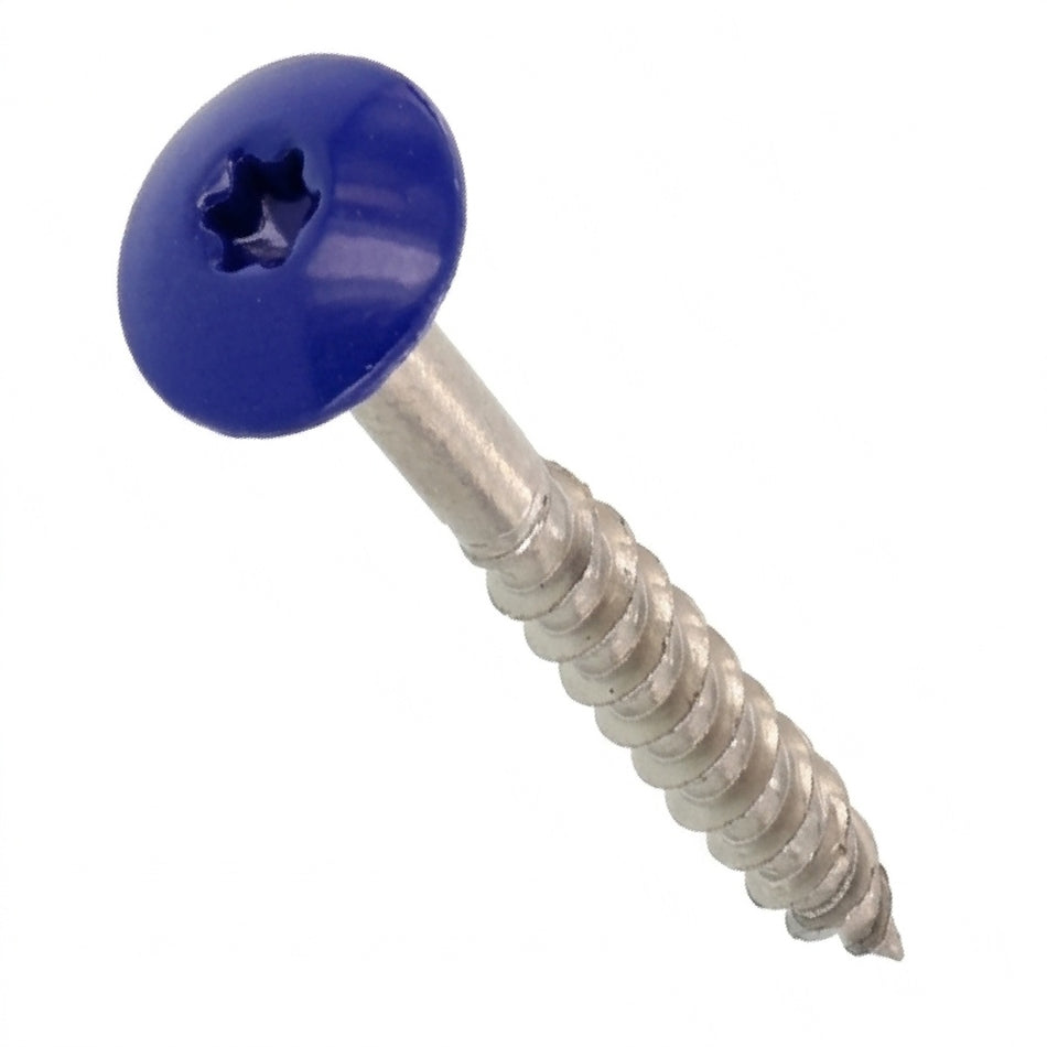 Trespo Holzschrauben Ultramarinblau RAL 5002 Edelstahl bei SicherFest.de